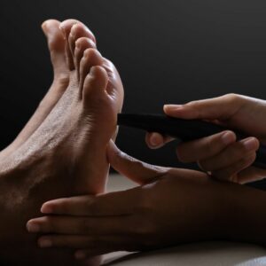 Foot reflexology massage